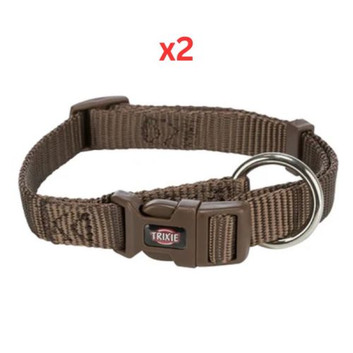 Trixie Premium Collar for Dogs Hazelnut - Large-XL (Pack of 2)