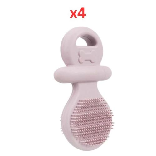 Trixie Junior Pacifier Natural Rubber Toy for Dogs - Pink (Pack of 4)