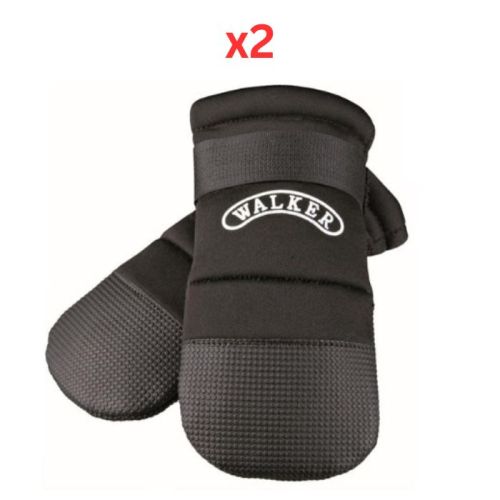Trixie Walker Care Protective Boots for Dogs Black - Large (Pack of 2)