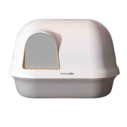 Pakeway Shell Flip Top Open Cat Litter Box Grey - 59.4X46.4X39.5 Cm