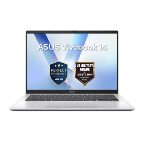 Asus Vivobook 14 Laptop, 14inch WUXGA Display, Intel Core Ultra 5 225H Processor, 16GB RAM, 512GB SSD, Windows 11 Home, Cool Silver, Backlit English & Arabic Keyboard