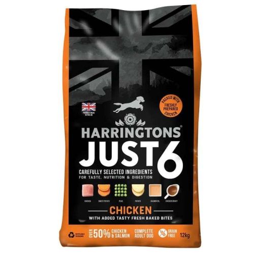 Harringtons Just 6 Chicken Grain Free Adult Dry Dog Food  12Kg