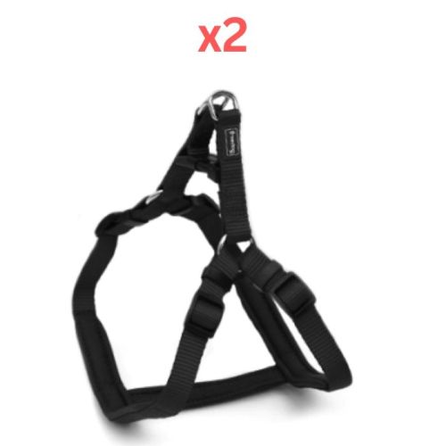 Freedog Ergo Nylon Harness For Dogs Black - Small (Pack of 2)