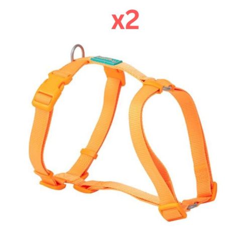 Freedog Basic Nylon Harness for Dogs - Orange Small (Pack of 2)