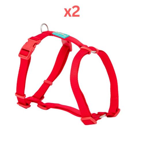 Freedog Basic Nylon Harness for Dogs - Red Small (Pack of 2)