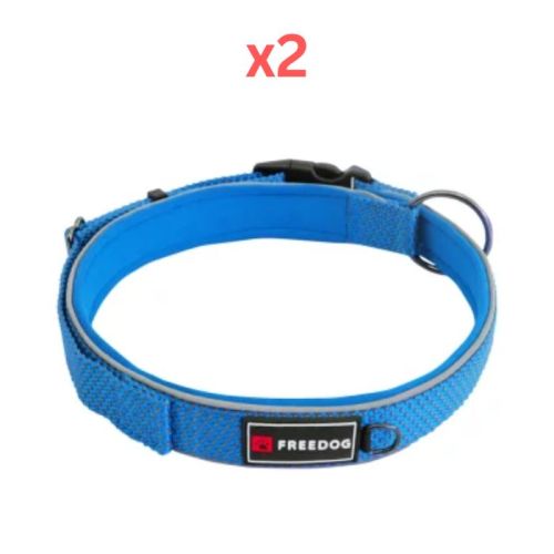 Freedog Extreme Nylon Collar for Dogs - Blue Small (Pack of 2)