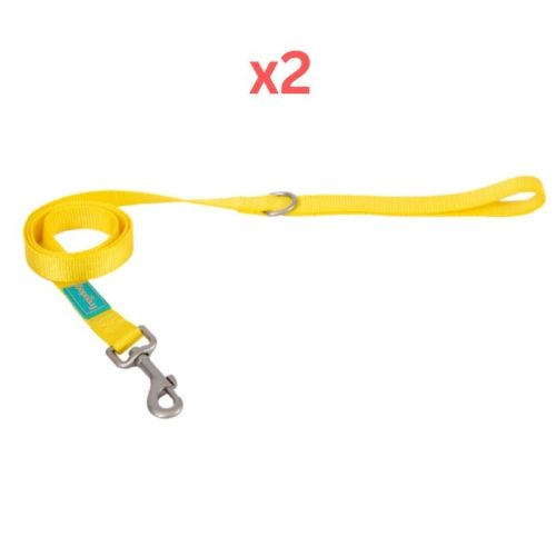 Freedog Basic Nylon Leash for Dogs - Yellow  15mmX120cm (Pack of 2)