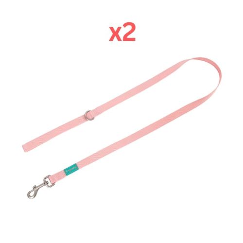 Freedog Basic Nylon Leash for Dogs - Pink 15mmX120cm (Pack of 2)