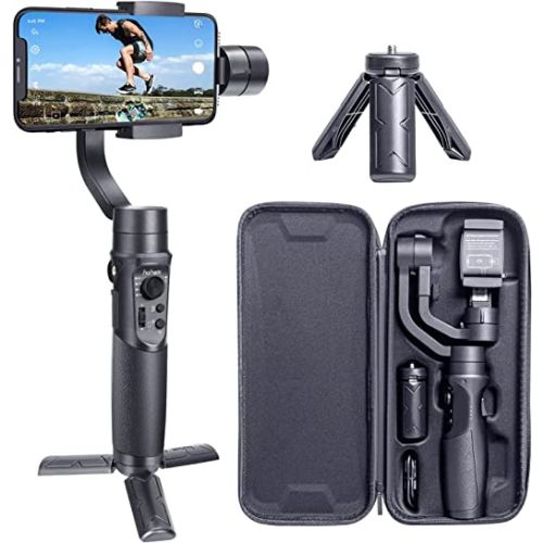 Hohem Smartphone Gimbal 3-Axis Stabilizer Handheld Gimble Time Lapse Expert Stabilizer w/Focus Pull & Zoom Face Tracking 12h Runtime,Max Playload 210g (iSteady Mobile), B07GDBT8GN