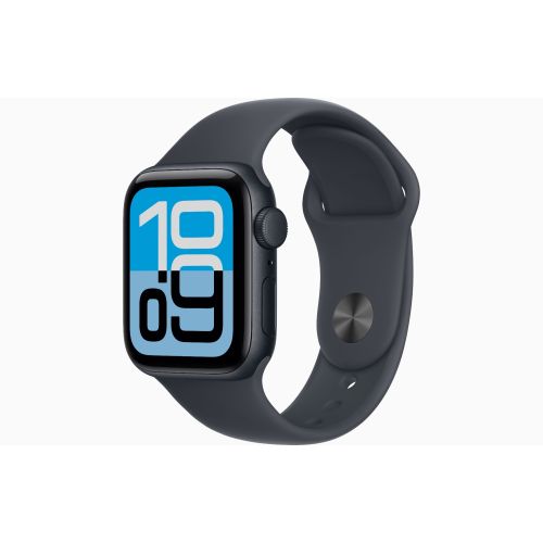 Apple Watch SE 3, GPS, 44mm, Midnight Aluminum Case with Midnight Sport Band