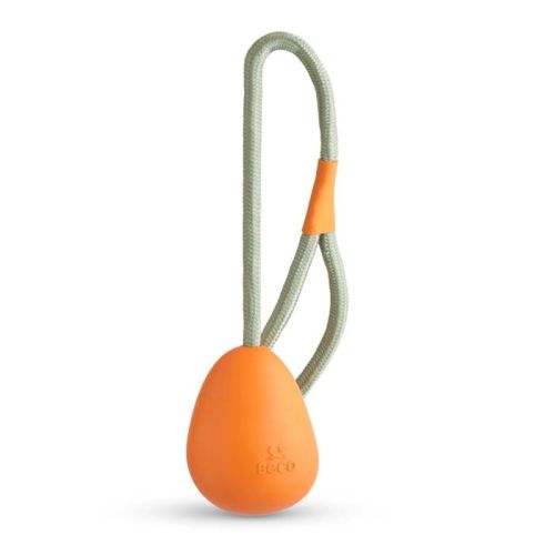 Beco Natural Rubber Slinger Pebble Dog Toy Orange