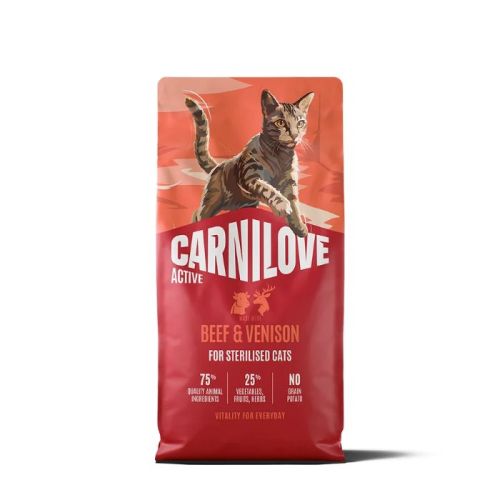 Carnilove Active Beef & Venison For Sterilised Adult All Breeds Dry Cat Food 2kg