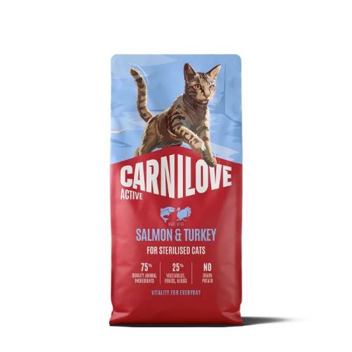 Carnilove Active Salmon & Turkey For Sterilised Adult All Breeds Dry Cat Food 2kg