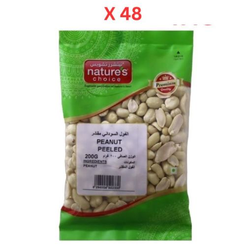 Natures Choice Peanut Peeled, 200 gm Pack Of 48 (UAE Delivery Only)