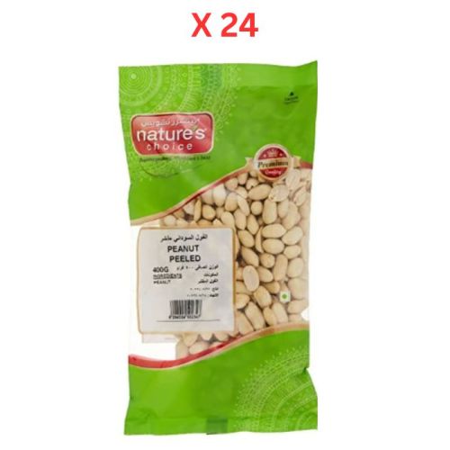 Natures Choice Peanut Peeled - 400 gm Pack Of 24 (UAE Delivery Only)