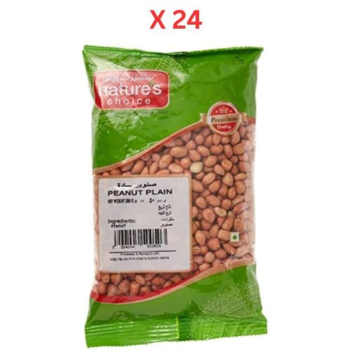 Natures Choice Peanut Plain - 500 gm Pack Of 24 (UAE Delivery Only)