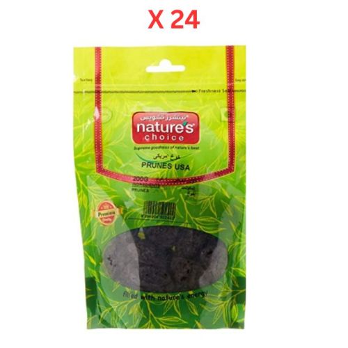 Natures Choice Prunes USA - 200gm Pack Of 24 (UAE Delivery Only)
