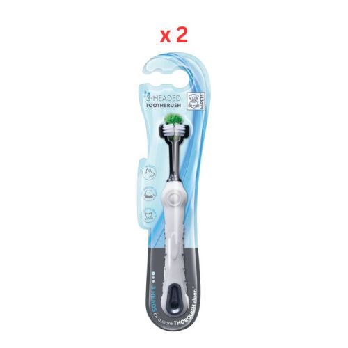 M-Pets 3-Headed Toothbrush Pack Of 2