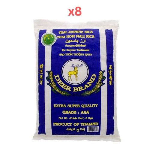 Deer Jasmine Rice 5Kg Pack of 8 (Dubai Delivery Only)