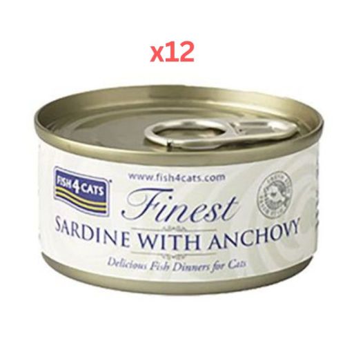 Fish4Cats Finest Sardine With Anchovy Wet Cat Food 12X70g