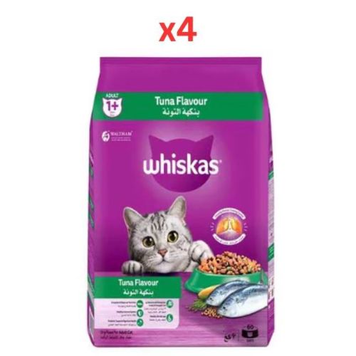 Whiskas Adult Tuna Flavour Dry Cat Food 1.2Kg (Pack of 4)