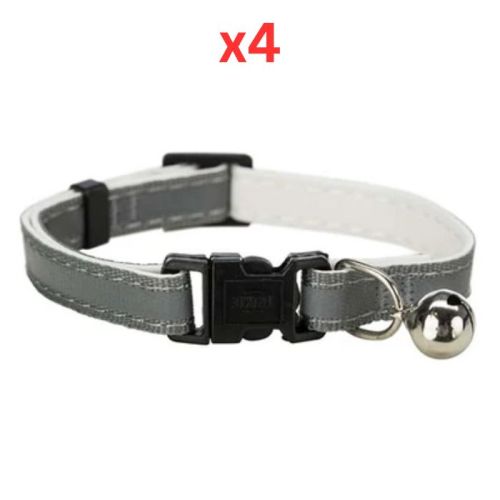 Trixie Reflective Collar For Kittens - Grey 18cm (Pack of 4)