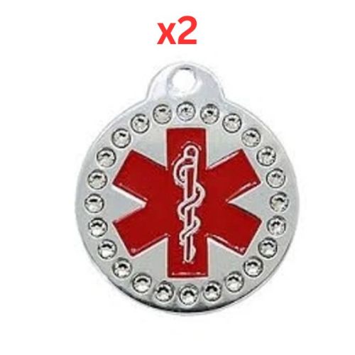 GoScribe Pet Tag for Pets - Red 3.5X3cm (Pack of 2)