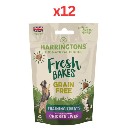 Harringtons Fresh Bake Training Chicken Dog Treats 100g (Pack of 12)