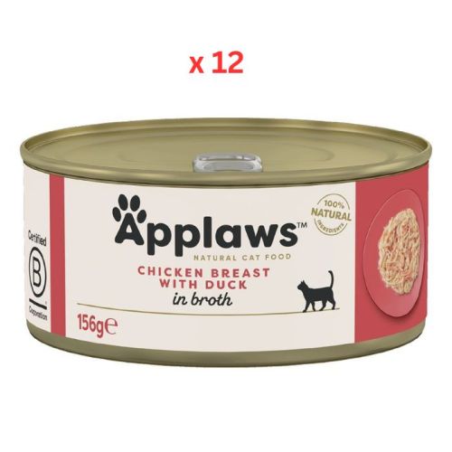 Applaws Cat Chicken With Duck 156G Tin (Pack Of 12)
