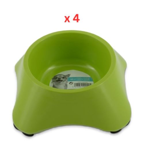 M-Pets Melamine Single Bowl Green 300ml (Pack of 4)