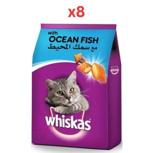 Whiskas Adult Ocean Fish Dry Cat Food 480G (Pack of 8)