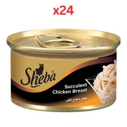 Sheba Succulent Chicken Breast Cat Food 85G (Pack of 24)