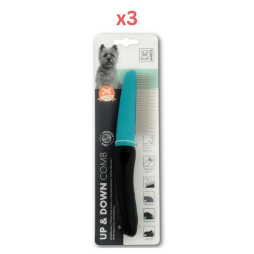M-Pets Up & Down Comb (Pack of 3)