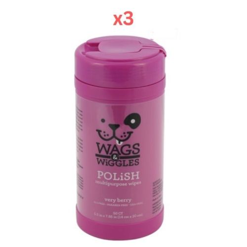 Wags & Wiggles Polish Multi Purpose Wipes 50ct (Pack of 3)