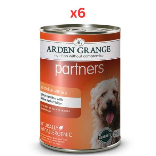 Arden Grange Partners Chicken, Rice & Vegetables Wet Dog Food 395g (Pack of 6)