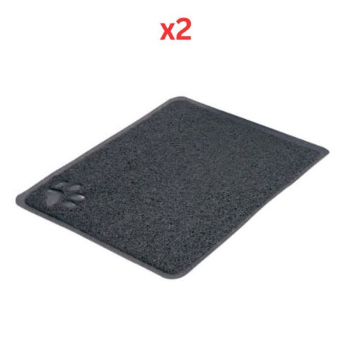 Trixie Anthracite PVC Litter Tray Mat For Cats - Anthracite 40X60cm (Pack of 2)