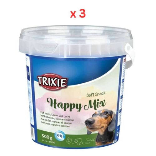 Trixie Soft Snack Happy Mix Dog Treats 500G Pack Of 3