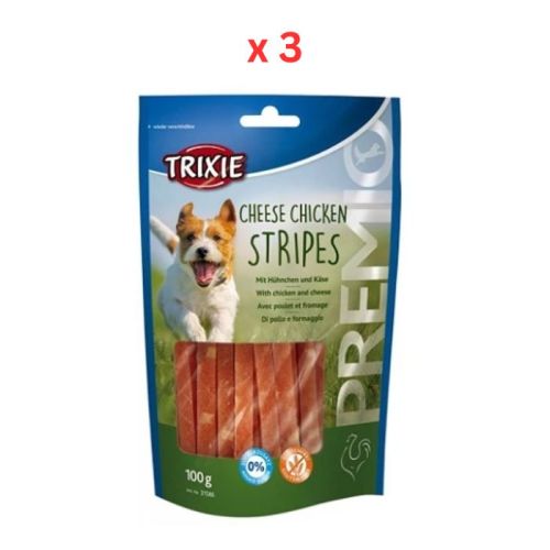 Trixie Premio Cheese Chicken Stripes Dog Treats 100G (Pack Of 3)