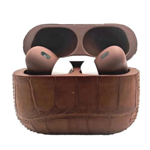  Customized  Apple AirPods Pro 3 Leather Alligator Brown 