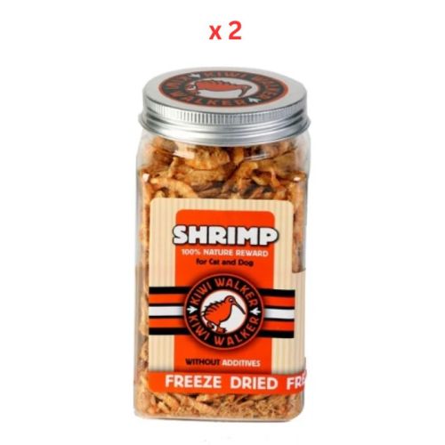 Kiwi Walker Freeze Dried Grain Free Snack Shrimp Dog & Cat Treats 50G (Pack Of 2)