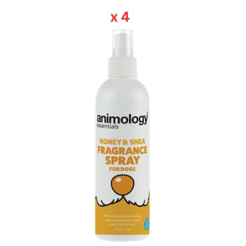Animology Essentials Honey & Shea Fragrance Dog Spray 250ml (Pack Of 4)