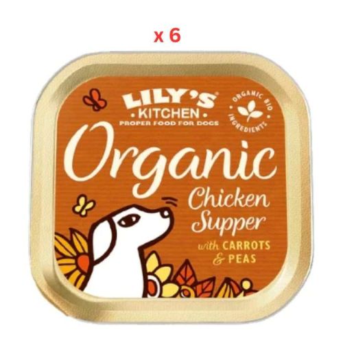 Lily's Kitchen Organic Chicken Supper Wet Dog Food 150G (Pack of 6)
