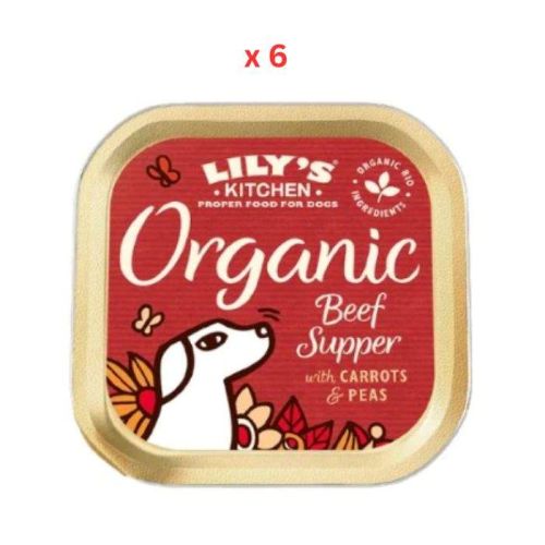 Lily's Kitchen Organic Beef Supper Wet Dog Food 150G (Pack of 6)