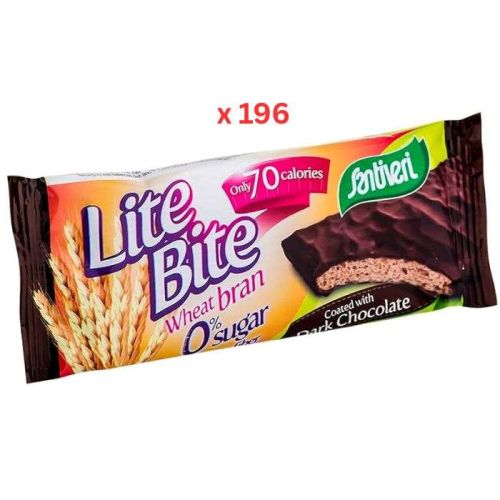 Santiveri Lite Bite Bran Toast Coated with Dark Chocolate, 17GX196