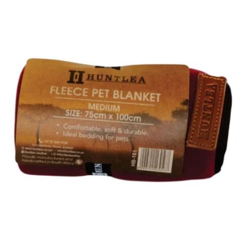 Huntlea Fleece Dog Blanket - Red 150X100cm