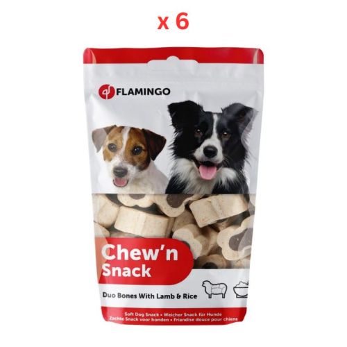 Flamingo Chew'n Snack Duo Bones Dog Treats 150g Pack Of 6