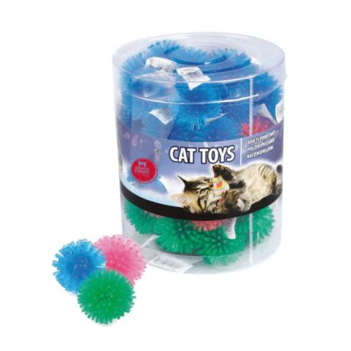 Hedgehog Thorn Balls Canister Interactive Cat Toy - 48pcs