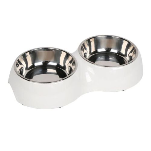 Pawsitiv Classic Dinner Set Bowls, Medium - White