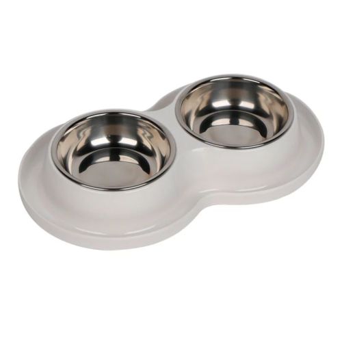 Pawsitiv Anti Spill Dinner Set Bowls, Medium - White