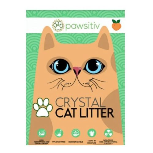 Pawsitiv Premium Silica Crystal Gel Litter for Cat - 8L, Aloe Vera